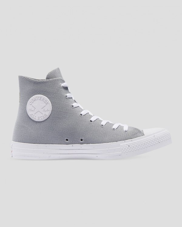 Converse Chuck Taylor All Star Renew Knit Grå Sko Danmark - Converse Høje Sneakers Herre - 42980AZTK